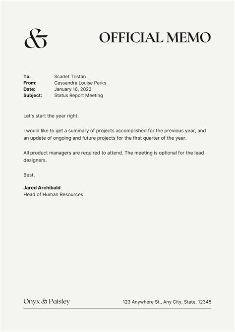 example of personal letter|example of a memo.